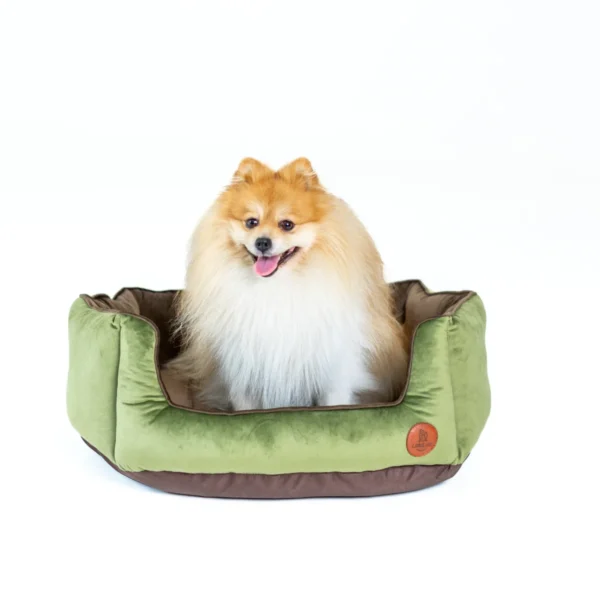 Muschelbett für Katzen und Hunde L grün