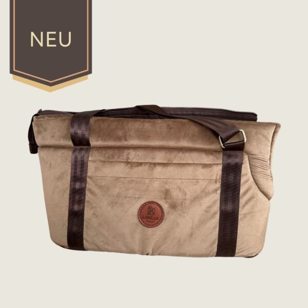 Hundetasche velour braun